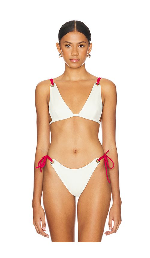 Belle Anna Eyelet Top in Cream. - S also in