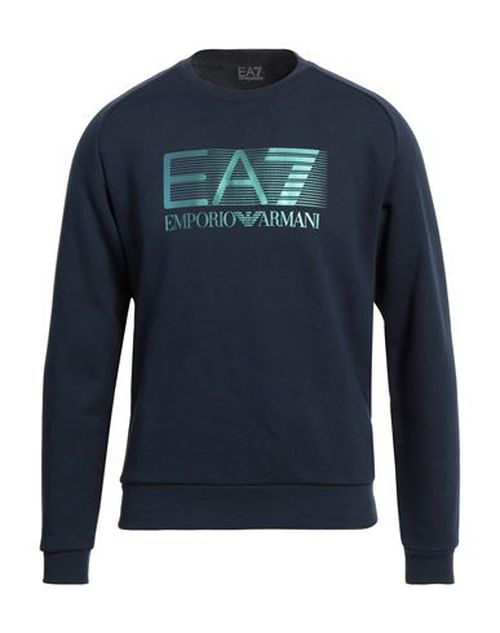 Ea7 Man Sweatshirt Navy Size XS Cotton, Polyester, Elastane