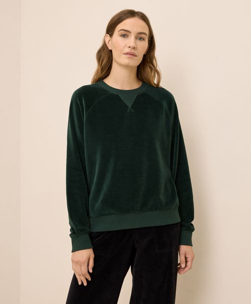 Women's Dark Spruce Pure Velour Crew Sweatshirt