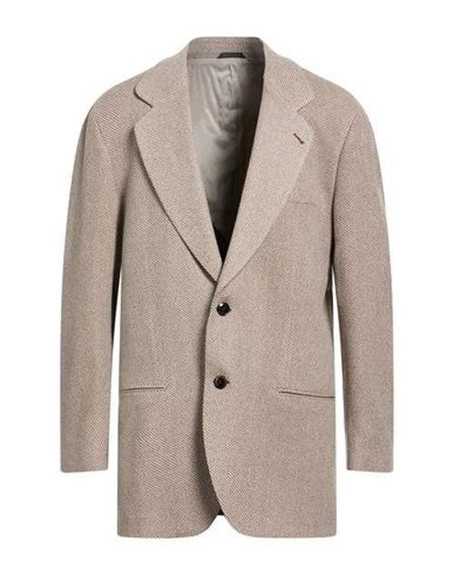 Man Blazer Taupe Size 40 Virgin Wool, Cashmere