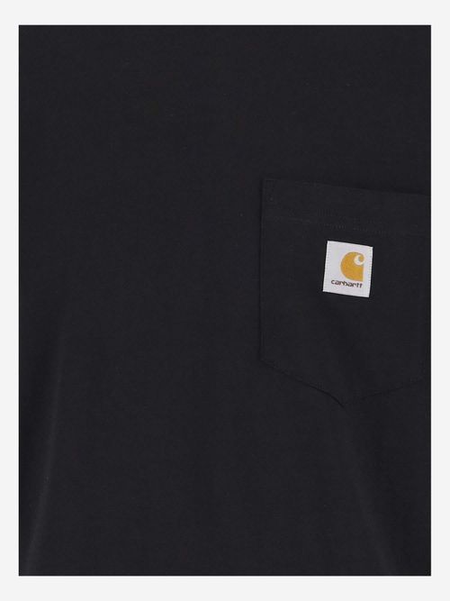 Cotton Logo Patch T-Shirt — Black