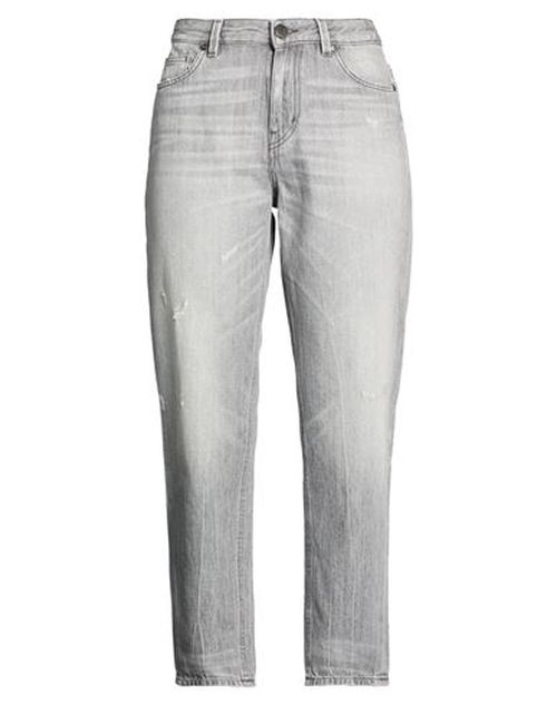 Woman Jeans Grey Size 26 Cotton, Elastane