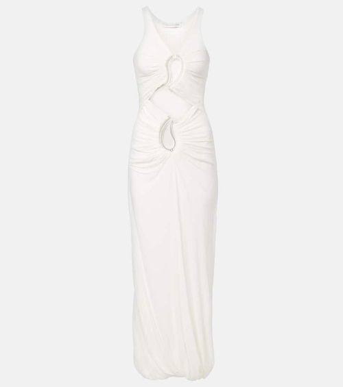 Paisley Disconnect cutout jersey maxi dress