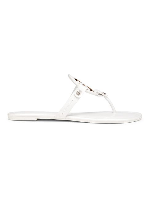 Women's Miller Patent Leather Thong Sandals - Optic White