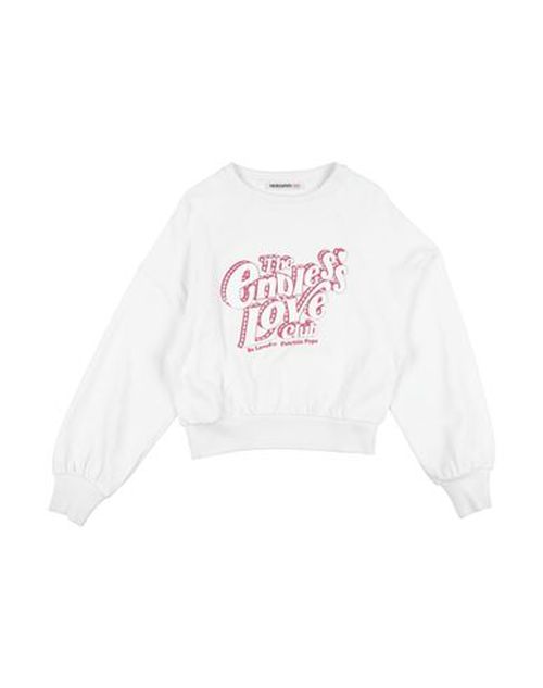 Girl Kid Girl Sweatshirt White Size 16 Cotton, Elastane