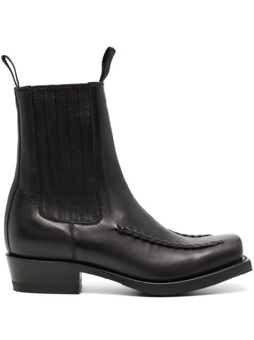 Agulla 45mm leather ankle boots - BLACK