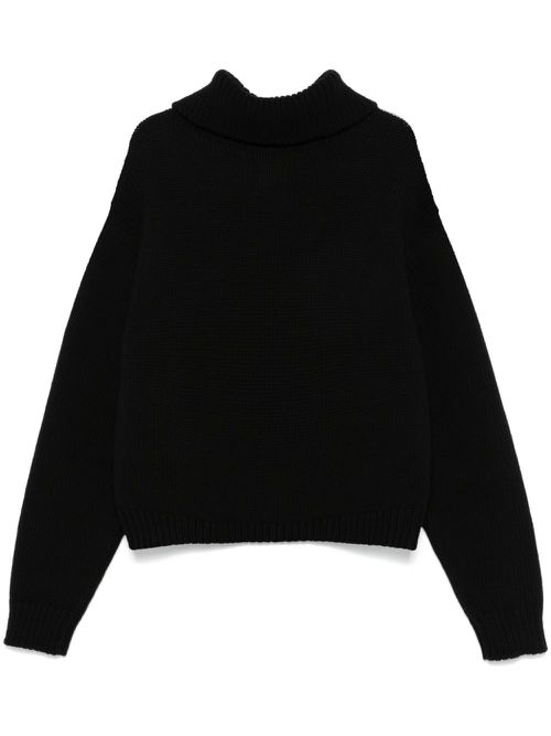 Roll-neck sweater - Black