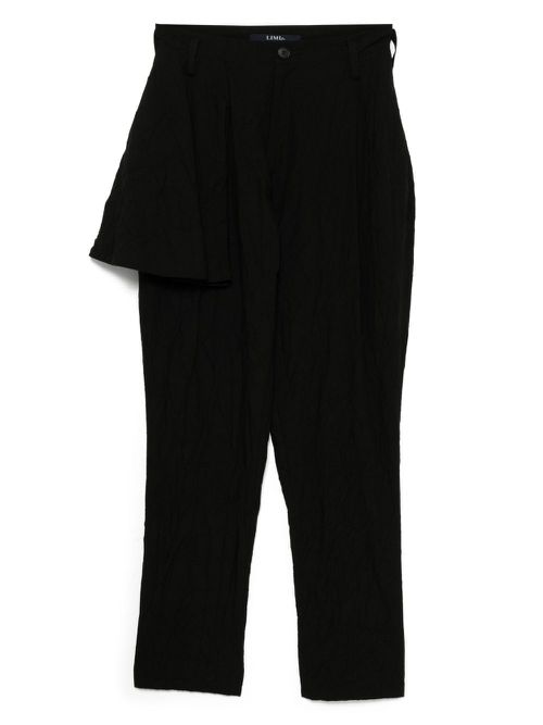 Limi Feu frilled tapered trousers - Black