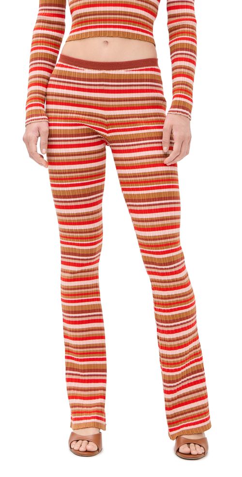 Ann Pants Bayadere Rib Stripes S