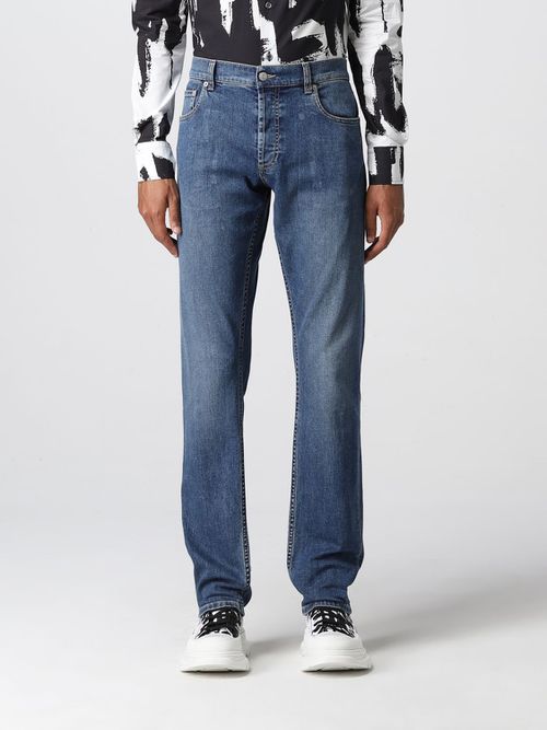 Pants Men color Blue