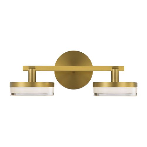 Burnished Brass LED Bathroom Vanity Light from the Khan Collection