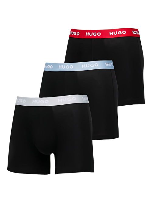 HUGO logo-waistband boxers (pack of three) - Black
