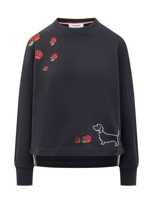 Roses And Dog Sweatshirt