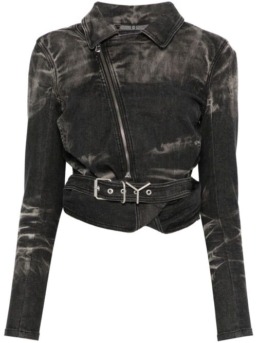 Wrap denim jacket - Black
