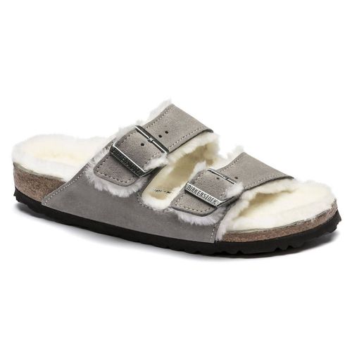 Women's Arizona Fur Shearling Sandal In Stone