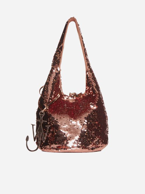 Sequin-embellished mini shopper bag