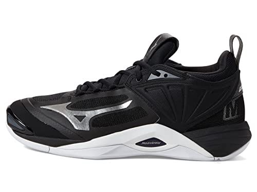 Mizuno Women's Wave Momentum 2 | Women's Indoor Volleyball Shoe | Black/Silver | US Women's