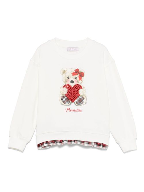 Teddy bear-print T-shirt - White