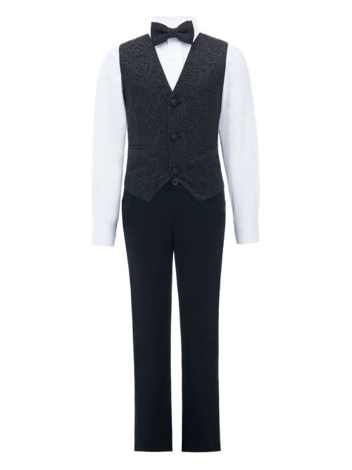 Floral-print suit set - Black