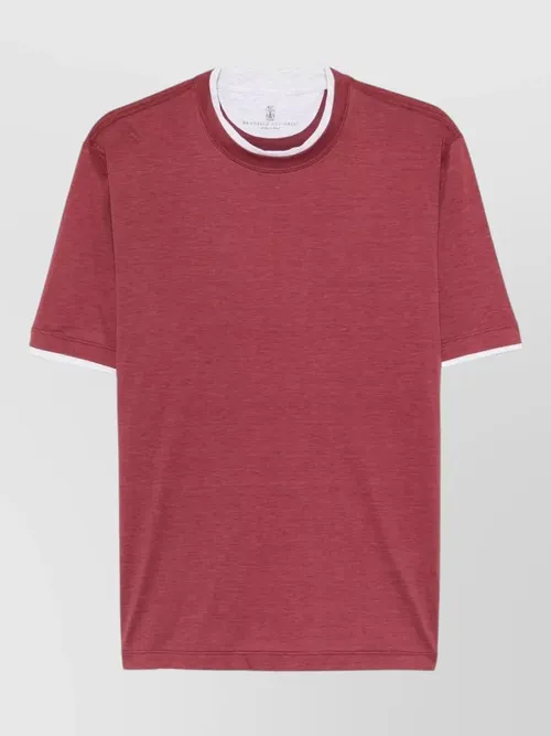 Brunello Cucinelli - crew neck cotton t shirt short sleeve