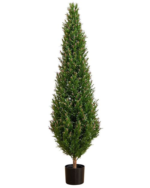 5ft Indoor/Outdoor UV-Resistant Artificial Rosemary Cone Topiary Tree