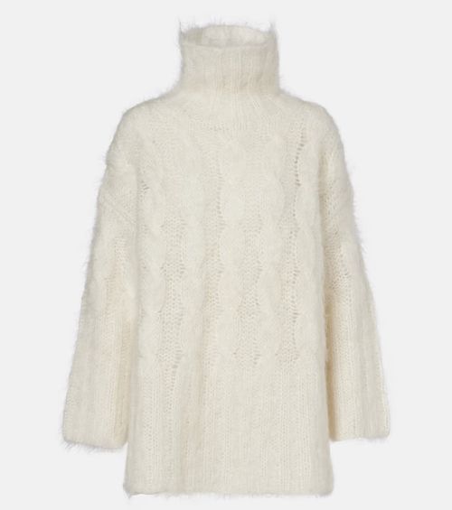 Fortin cable-knit mohair-blend sweater