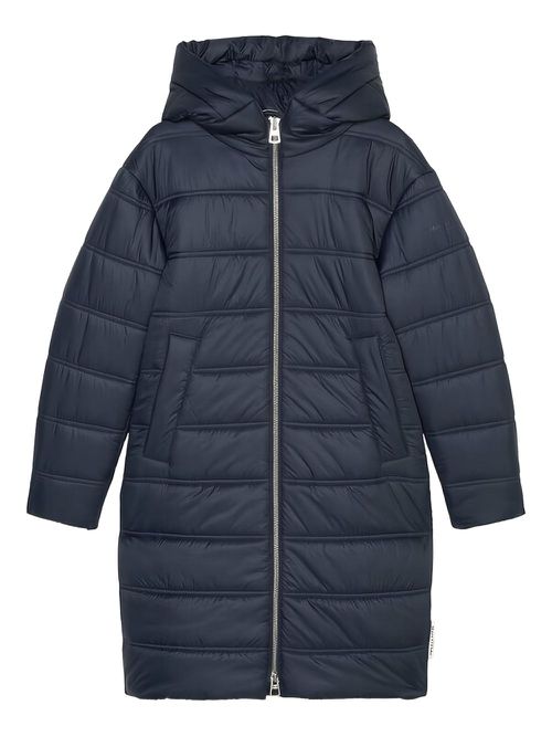 Hooded puffer coat - Blue