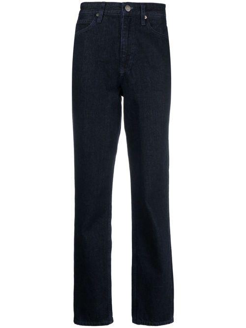 High-rise straight-cut jeans - Blue