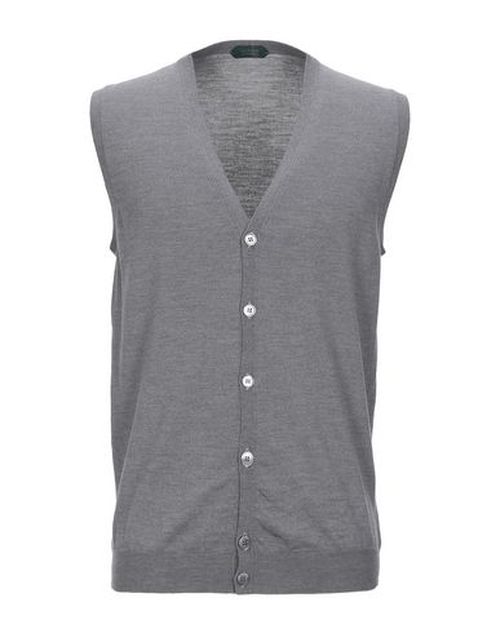 By Slowear Man Cardigan Grey Size 36 Virgin Wool, Polyamide