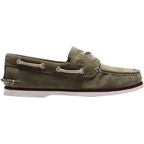 Timberland Classic Boat Green Mens Shoes Leather