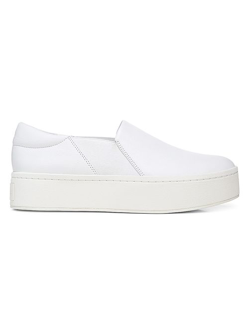 Women's Warren Leather Platform Slip-On Sneakers - Plaster