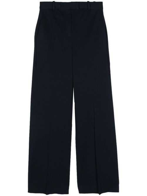 Navy Blue Pique Trousers
