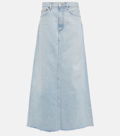 Hilla denim maxi skirt