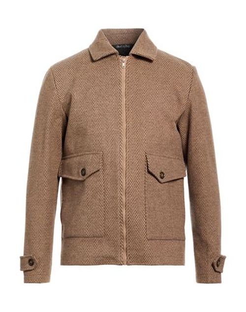 Man Jacket Camel Size 42 Polyester, Viscose, Acrylic