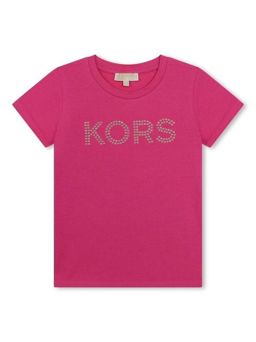 Logo-embellished cotton T-shirt - Pink
