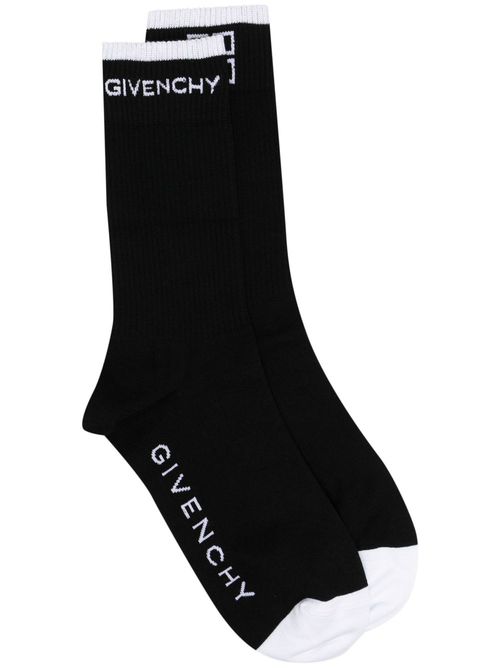 4G logo knit ankle socks - Black
