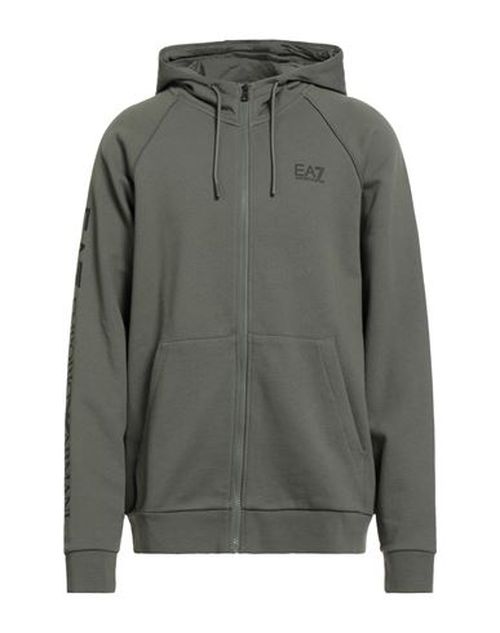 Man Sweatshirt Military green Size XXL Cotton, Polyester, Elastane
