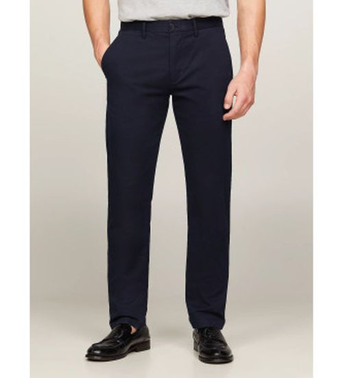 Tommy Hilfiger for man. MW0MW28884 Denton 1985 Collection navy chino trousers (34/30), Casual, Organic Cotton, Sustainable