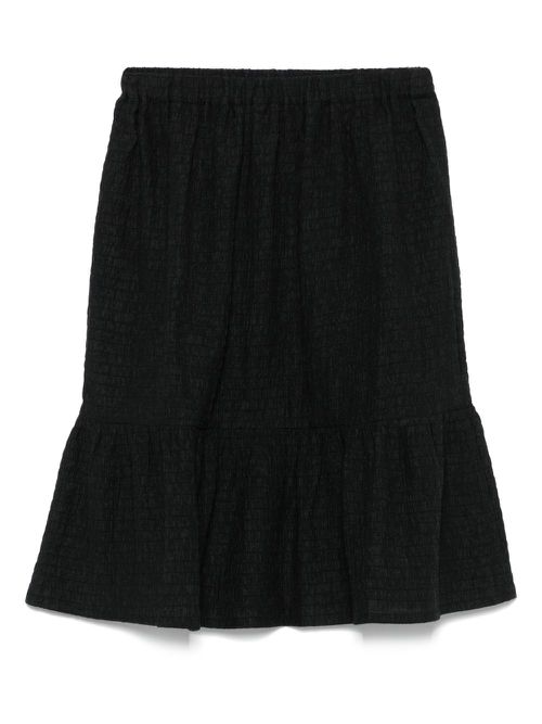 Andorine crinkled midi skirt - Black