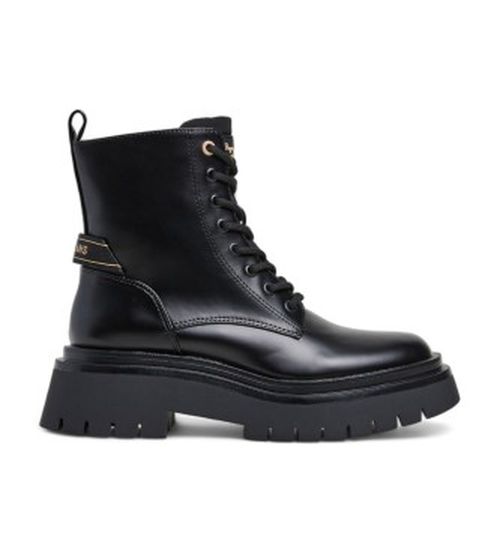 Pepe Jeans for woman. PLS50530 Queen Handler ankle boots black (38), Flat, Laces, Casual