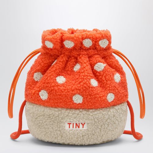 Mushroom-shaped bucket hat with drawstring