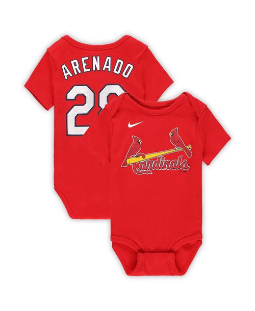 Baby Boys and Girls Nolan Arenado Red St. Louis Cardinals Fuse Name Number Bodysuit - Red