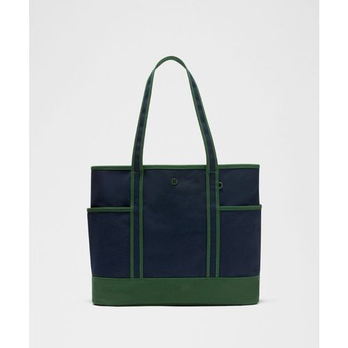 Lululemon – Daily Multi-Pocket Zip-Top Tote Bag 18L – Color Blue/Green