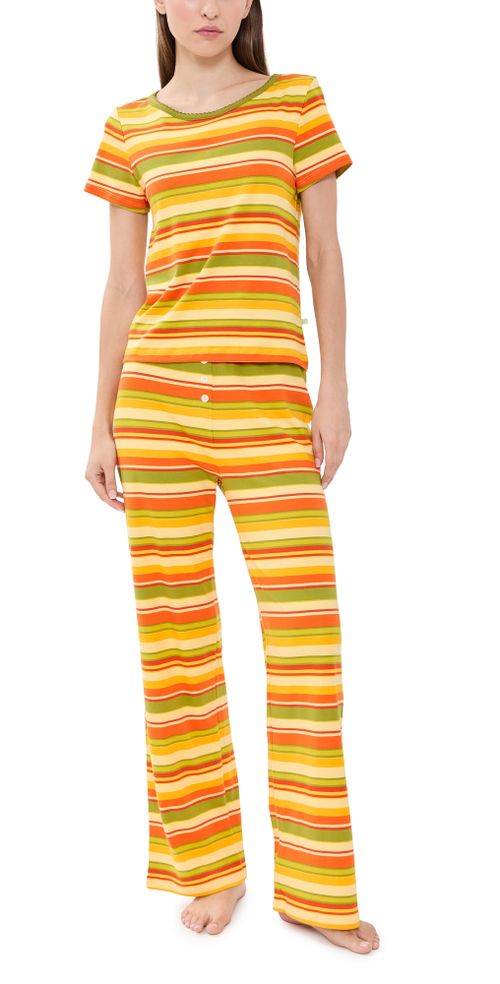 Baby Jean Long PJ Set Autumn Multi P