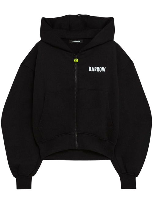 Logo zip-up hoodie - Black