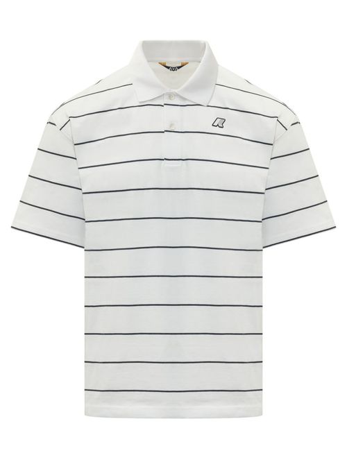 White Striped Shirt Collar Polo
