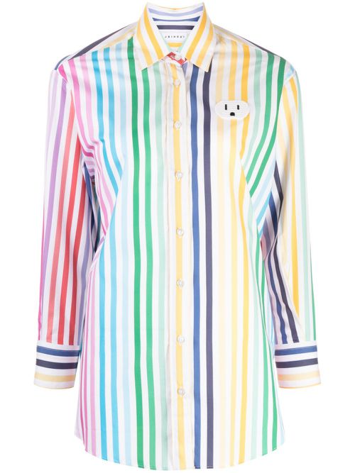 Smiley-motif striped shirt - Multicolour