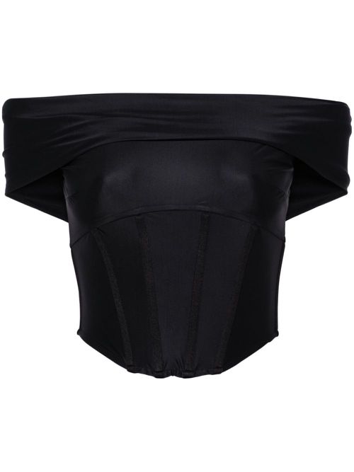 Elena corset blouse - Black