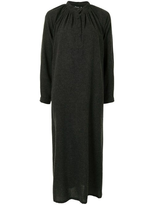 Mock-neck dress - Brown