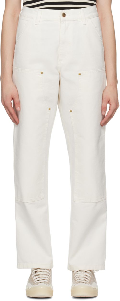 Carhartt Work In Progress White Double Knee Trousers